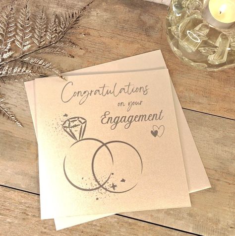 Engagement Card - 'Congratulations On Your Engagement', Congratulations Card, Card For Newly Engaged Couple, Cards For Engagement Congratulations For Engagement, Cards For Engagement, Couple Cards, Engagement Wishes, Engagement Congratulations, Engagement Card, Engaged Couple, Newly Engaged Couple, Newly Engaged