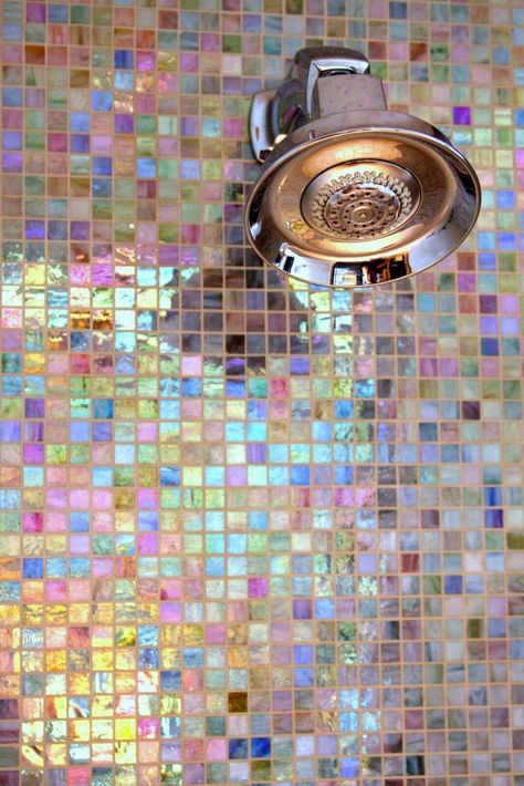 Multi-Color Mosaic Tile Squares Bathroom Wall Tile, Cardboard Furniture, Diy Shelves, Beautiful Bathrooms, Design Case, Diy Storage, Bathroom Inspiration, 인테리어 디자인, Tile Bathroom