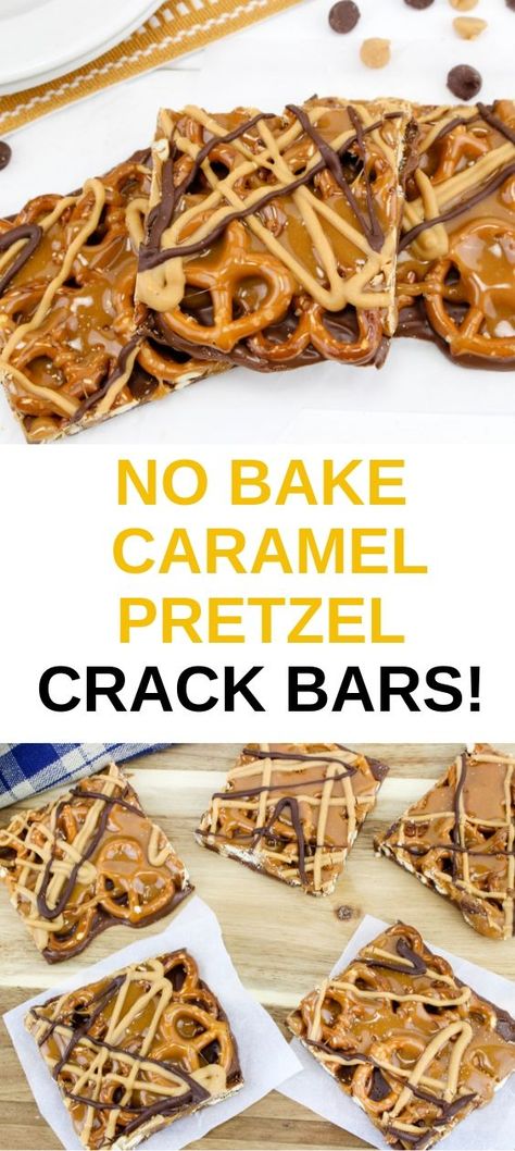 Kraft Caramel Bits, Pretzel Desserts, Baked Caramel, Caramel Pretzels, Caramel Bits, Cookies Bars, Tater Tots, Köstliche Desserts, Milk Chocolate Chips