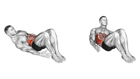 Alternate heel touches, also referred to as lying oblique reach, is an exercise that can be performed at home and targets the oblique muscles, as well as the abs. Dumbbell Side Bend, Oblique Exercises, Lose Love Handles, Core Routine, Gym Plan, Oblique Crunches, Oblique Workout, Six Pack Abs Workout, Heel Touches