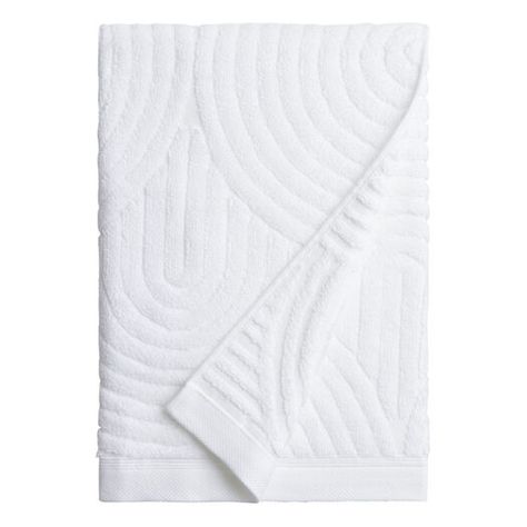 White Sculpted Arches Bath Towel by World Market Modern Towels, Towel Collection, White Texture, World Market, Bath Towel, Washing Clothes, Bath Towels, Favorite Things List, The White