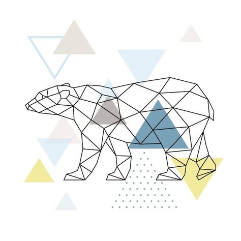 Vector abstract geometric polar bear | Premium Vector #Freepik #vector #polygonal-animal #poly #geometric-animal #bear-silhouette Geometric Polar Bear, Animal Bear, Bear Silhouette, Pencil Art Drawings, Grizzly Bear, Wall Graphics, Vector Photo, Pencil Art, Polar Bear