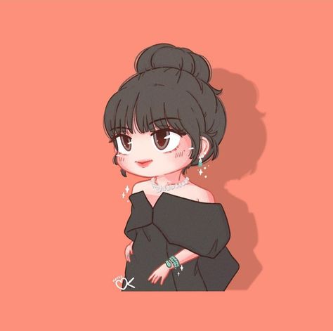 Blackpink Chibi, Lisa Lalisa, Anime, Pink, Black