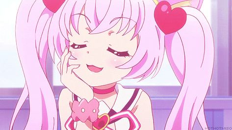 Pink Anime Gifs Cute Anime Gif, Gif Kawaii, Gif Rose, Cute Emotes, Pink Anime, Pink Theme, Anime Gifs, Anime Expressions, Arte Inspo