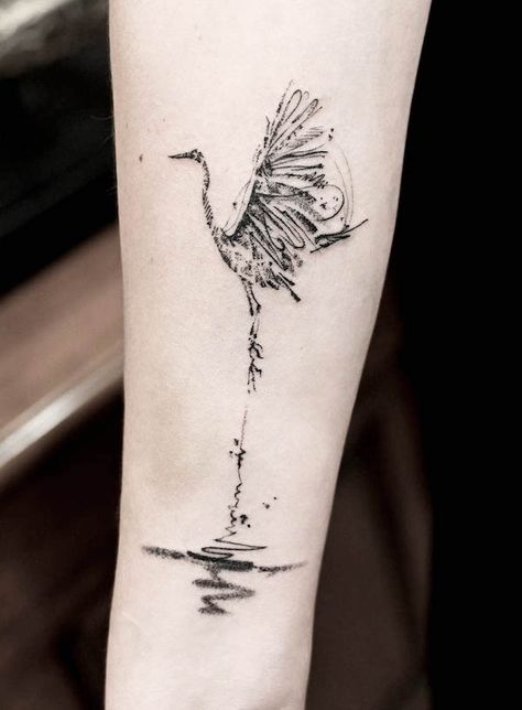 Pelican Tattoo, Water Tattoos, Reflection Tattoo, Heron Tattoo, Crane Tattoo, Our Mindful Life, Petit Tattoo, Water Tattoo, Special Tattoos