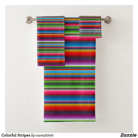 Serape Decor, Mexican Sarape, Mexican Serape Blanket, Serape Blanket, Striped Bath Towels, Mexican Serapes, Mexican Home Decor, Mexican Blanket, 5 De Mayo