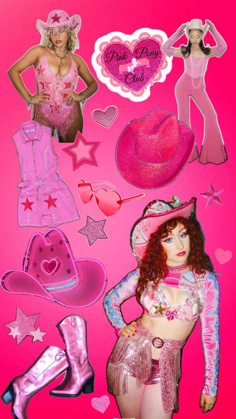 concert inspo Pink Pony Club Aesthetic Outfit, Chappell Roan Pink Pony Club Outfit, Pink Pony Club Outfit, Chappell Roan Concert Outfit, Chappelle Roan, Chappel Roan, Pink Pony Club, Sarah Mclachlan, Studded Skirt