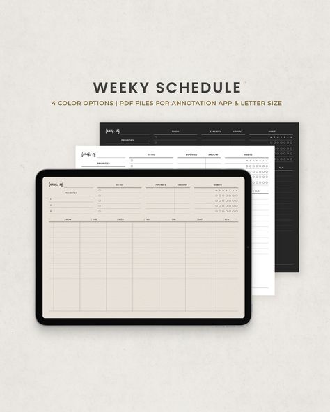 Material Names, Weekly Planner Pdf, Weekly Hourly Planner, Ipad Goodnotes, 달력 디자인, Ultimate Planner, Hourly Planner, Organizing Time, Digital Calendar