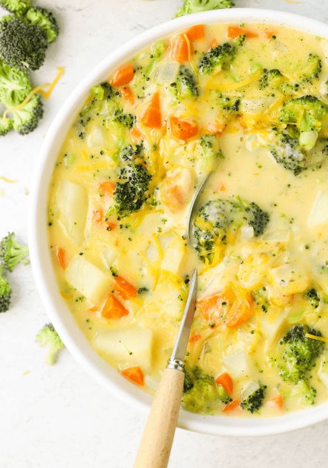 Broccoli Cheese and Potato Soup | Simply Made Recipes Ham Potato Broccoli Soup, Cheeses Broccoli Soup, Potato Cheese Broccoli Soup, Broccoli Potatoes Soup, Broccoli Ham Soup, Brocoli Soup Recipes, Broccoli Cheese And Potato Soup, Potato And Broccoli Soup, Potato Broccoli Soup