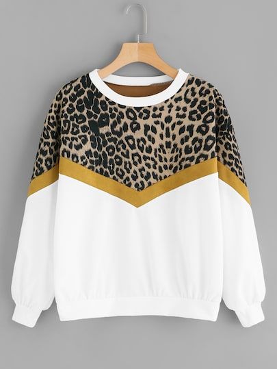 Leopard Print Sweatshirt, Dropped Shoulder Sweatshirt, Girls Blouse, Women Hoodies Sweatshirts, White Sweatshirt, Casual Sweatshirt, Women Pullover, Printed Sweatshirts, Casual T Shirts