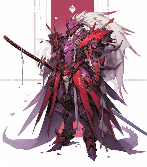 Samurai Gundam, Dragon Age Origins Morrigan, Futuristic Concept Art, Warrior Concept Art, Cool Monsters, Cyberpunk Character, Gundam Art, Dungeons And Dragons Homebrew, Mythology Art