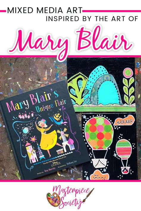 Celebrate the vibrant scenes from Disney’s It’s a Small World ride with this fun mixed media project inspired by the art of Mary Blair. Mary Blair Art Lesson, Kindergarten Collage, Mixed Media Art For Kids, Blair Art, Mary Blair Art, It’s A Small World, Art History Lessons, Artist Study, Mary Blair