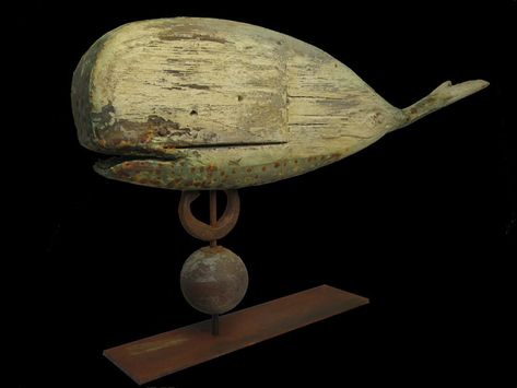 Steve Hazlett, American Folkcraft :: Sperm Whale Weathervane :: Weathervanes Whale Weathervane, Whale Decor, Contemporary Folk Art, American Primitive, Tramp Art, Sperm Whale, Weather Vanes, Fish Sculpture, Art Carved