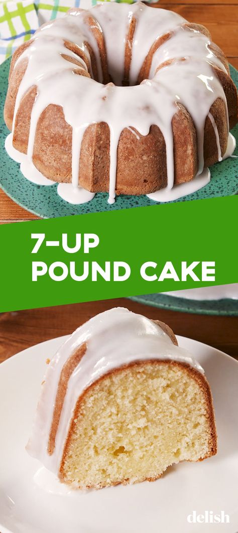 7-Up Pound Cake Is Like No Other Bundt CakeDelish Brown Sugar Toffee, My Cake School, Chocolate Chip Pound Cake, 7up Pound Cake, Toffee Cake, Almond Pound Cakes, Caramel Icing, Chocolate Bundt, Italian Cream Cakes