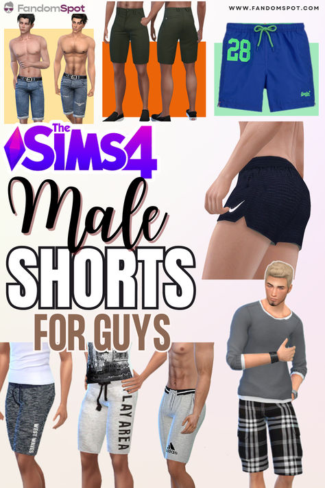 Ts4 Male Swimwear, Sims 4 Cc Male Shorts, Shorts For Guys, Sims 4 Cc Male, Sim4 Cc, Male Sims, Sims 4 Male Clothes, Male Boxers, Male Sweaters