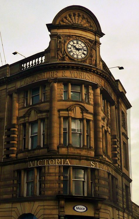 Victoria Station, which is a bit of a shambles at the moment during its current phase of renovation, Manchester, England, United Kingdom, 2014, photograph by Dan Chilcott. I Love Manchester, A Level Photography, Victoria Station, Manchester England, Historical Architecture, Railway Station, London City, Manchester City, Happy Places