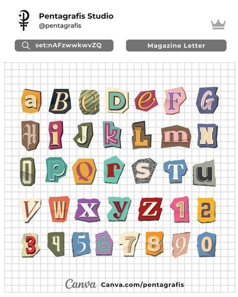 Ransom Letter, Magazine Scrapbook, Scrapbook letter Font fonts #font #fonts 4.56 Fancy Lettering Fonts, Magazine Scrapbook, Ransom Letters, Easy Handwriting, Ransom Letter, Cute Fonts Alphabet, Letter Aesthetic, Numbers Tattoo, Year Scrapbook