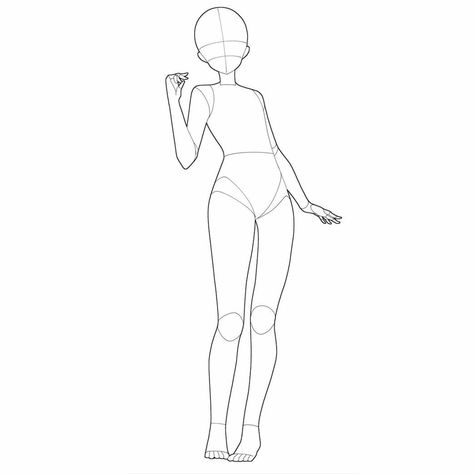 Anime Poses Full Body Reference, Full Body Drawing Pose Template, Full Body Template Sketch, Anime Full Body Poses Reference, Anime Full Body Base, Full Body Template, Pose Reference Full Body Drawing, Basic Poses Drawing, Drawing Base Full Body Pose