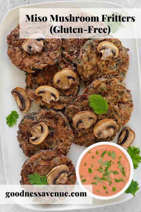 These cheesy miso mushroom fritters are a delicious veggie filled snack or appetiser to prep for the week! They’re so tasty, gluten free and super easy to make. Mushroom Fritters, Weekday Meal Prep, Meal Prep Sunday, Breakfast For Two, Quinoa Bites, Oat Crumble, Creamy Tomato Sauce, Spinach Stuffed Mushrooms, Spinach And Feta