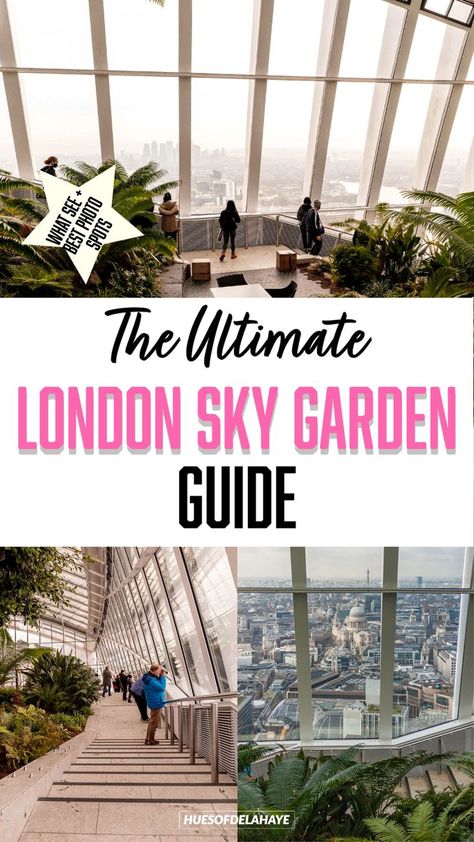 London Rooftop Garden, Sky Garden London Outfit, Sky Garden London, Amazing Waterfall, Visit England, Beautiful Place In The World, London 2023, Garden Japanese, England Travel Guide