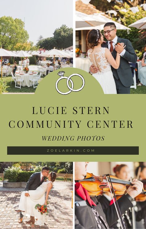 The Lucie Stern Community Center is an affordable outdoor and indoor wedding venue located in Palo Alto, CA. It boasts history and super versatile event spaces! Lucie Stern Community Center boasts historical touches yet retains and simple elegance. Read on to find out what architectural details and what this real wedding couple did to personalize the space for a summer wedding that honored their Mexican heritage. #luciesterncommunitycenter #luciestern #paloaltowedding Community Center Wedding, Intimate Events, Brick Courtyard, Community Room, Bay Area Wedding Venues, Wedding Venues Indoor, Tile Roof, Mariachi Band, Fun Money