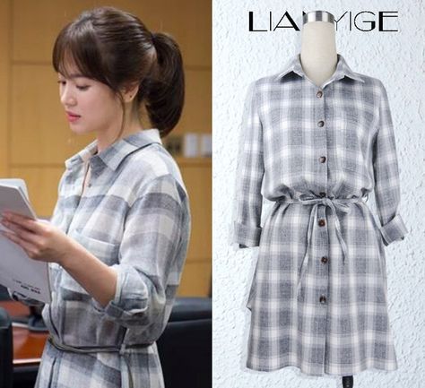 Song Hye Kyo Outfit, Song Hye Kyo Style, Korean Fashion Women Dresses, Dots Outfit, Sun Fashion, Descendants Of The Sun, The Descendants, Girls Dress Outfits, Hye Kyo