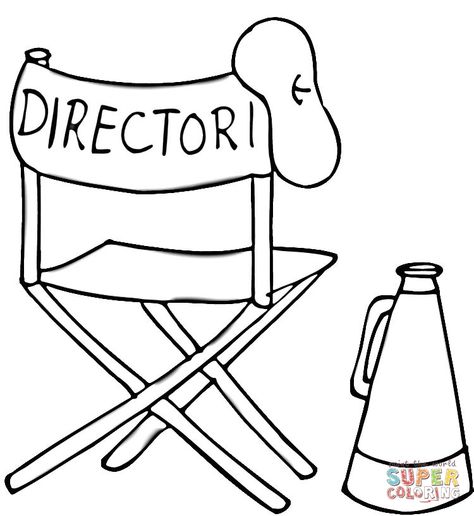 director chair Directors Chair Drawing, Director Chair Drawing, Director Chair Tattoo, Director Chair, Geomagnetic Storm, Chair Drawing, Theatre Quotes, Directors Chair, Picture Movie