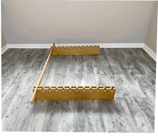 Expandable Bed Frame, Basic Platform Bed Diy, Foldable Bed Frame, Collapsable Bed Frame, Outdoor Platform Bed, Minimalist Bed Design, Diy Wood Bed Frame, Bed Frame Ideas, Wooden Bed Frame Diy