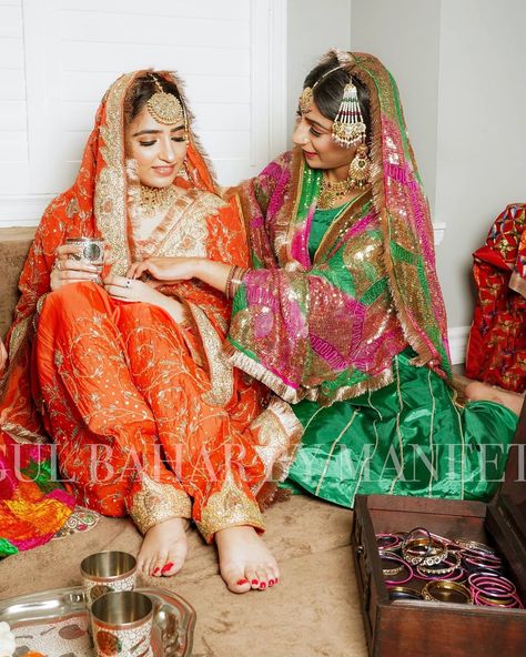 3,601 Likes, 8 Comments - Indianweddings◆Indianbrides (@wedversion) on Instagram: “@gulbahar_by_maneet ...❤️❤️...#bridesmaidsdresses #bridesmaidgoals .. Just drooling over these…” Latest Velvet Suit Designs, Punjabi Wedding Dress, Bridal Pants, Velvet Suit Design, Cotton Tops Designs, Punjabi Outfits, Indian Dresses Traditional, Indian Bridal Dress, Pakistani Wedding Outfits