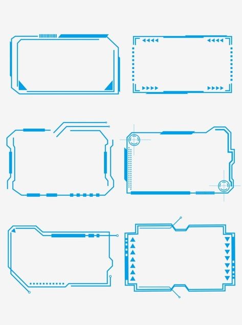 Blue Futuristic, Technology Design Graphic, Cyberpunk Design, D&d Minis, Border Box, Editing Inspiration, Certificate Design, Homescreen Layout, Head Up Display