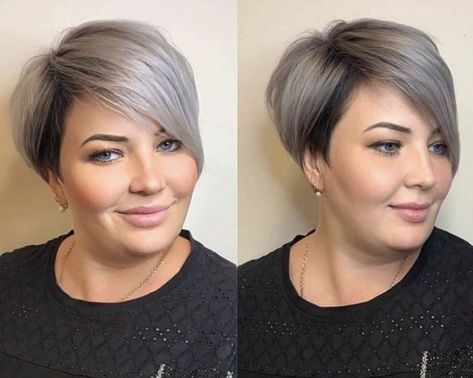 Fat Face Short Hair, Short Hair Plus Size, Short Hair For Chubby Faces, Double Chin Hairstyles, Fat Face Haircuts, Plus Size Hairstyles, Hairstyles For Fat Faces, Tan Skin Blonde Hair, Hairstyle For Chubby Face