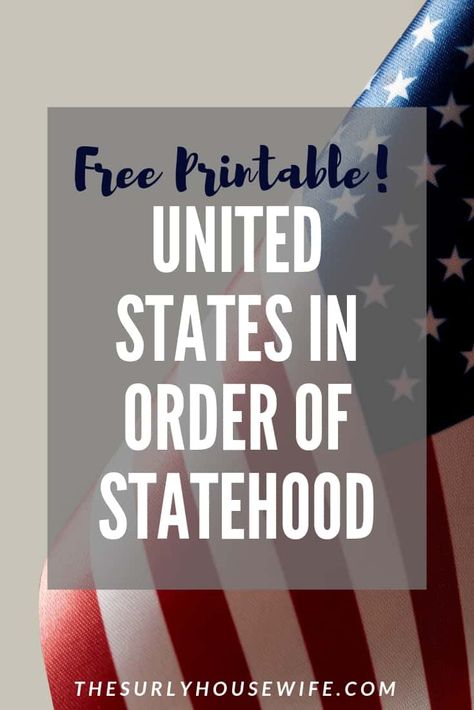 Looking for a printable list of the 50 states? If you are homeschooler studying social studies or teaching the 50 states, don't miss this post for free pdf of the 50 states. This 50 states list is sure to make your day easier because it follows the states in statehood order rather than alphabetical order. | 50 States printable | Homeschool social studies | State social studies 50 States Activities, Canadian Geography, Social Studies Printables, Social Studies Notebook, Teaching Humor, American History Lessons, Homeschool Social Studies, The 50 States, Social Studies Elementary