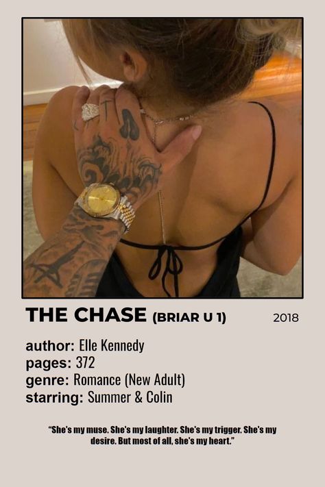 The Chase | Briar U 1 | Elle Kennedy | Summer DiLaurentis | Colin Fitzgeral Fitz And Summer The Chase, The Chase Briar U, Summer And Fitz Briar U, Fitz And Summer, Summer Dilaurentis, Books 2023, Book Mood, Hockey Romance, Books Posters