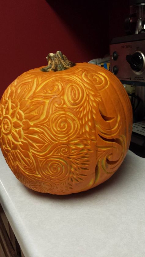 Mandala Pumpkin, Pumpkin Carving, Carving