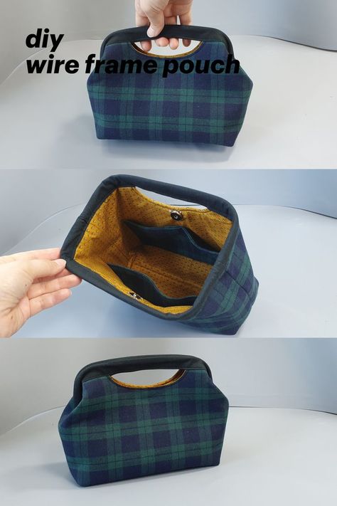 Frame Bag Pattern Free, Travel Pouch Pattern, Frame Bag Tutorial, Diy Bag Pattern Free, Bag Tutorials Free Pattern, Sewing Purses Patterns Free, Fabric Bags Pattern Free, Frame Bag Pattern, Sewing Bags Patterns Free