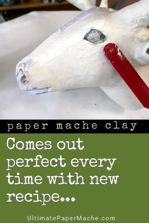 Paper Mache Recipe, Paper Mache Paste, Diy Fimo, Paper Mache Projects, Making Paper Mache, Paper Mache Animals, Homemade Clay, Paper Mache Clay, Folding Origami