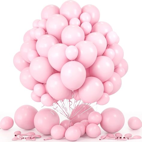 💗60pcs Pastel Pink Balloons: You will receive 30 x 12 inch pastel pink balloons, 30 x 5 inch pastel pink balloons, 1 x 10 m pink balloon ribbon, 1 x 10 m white balloon ribbon. It will certainly bring a great surprise to your party, and the advanced sense of solid color will bring infinite possibilities to your party. 💗High Quality Balloon Decoration: All balloons are made of high-quality latex, each balloon has been strictly manual tested and selected, non-toxic and harmless, safe and durable. Pastel Pink Balloon Garland, Pink Color Balloon Decoration, Pastel Pink Balloons, Double Stuffed Pink Balloons, Graduation Birthday Party, Pink Metalic Balloons, Birthday Party Halloween, Pink Party Decorations, Balloon Ribbon