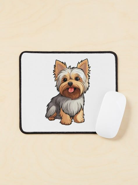 Yorkshire Terrier Illustration, Yorkie Drawings, Yorkshire Terrier Drawing, Yorkie Illustration, Teacup Terrier, Yorkie Painting, Clay Dogs, Dog Pottery, Dogs Playing Poker