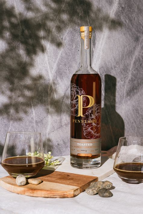 Penelope Bourbon – Packaging Of The World Penelope Bourbon, Bourbon Packaging, Bourbon Brands, Peony Illustration, Wine Label Design, Brand Refresh, Wine Label, Wine And Spirits, Package Design