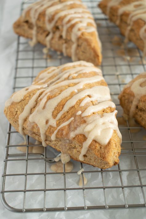 Chai Spice Scones, Recipes Using Chai Spice, Chai Scones Recipe, Yoga Cookies, Chai Scones, Spiced Scones, Recipe Development, Autumn Desserts, Apple Scones