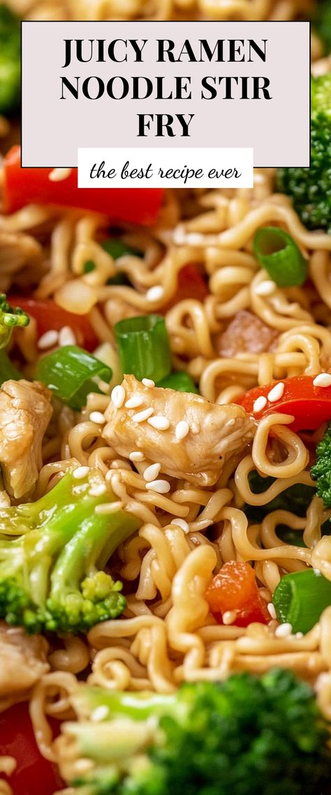 Image for Juicy Ramen Noodle Stir Fry Chinese Ramen Noodle Recipes, Ramen Noodles Upgrade, Rice Ramen Noodle Recipes, Noodle Stir Fry Recipes, Rice Noodle Ramen Recipe, Ramen Noodle Dinner, Recipes With Ramen Noodles, Healthy Ramen Noodle Recipes, Recipe With Cabbage