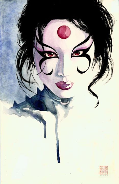 Geisha Makeup, David Mack, Bd Art, Geisha Art, Japanese Makeup, Desenho Tattoo, Fantasy Makeup, Arte Fantasy, Hair And Makeup