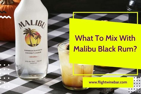 Are you looking for the perfect mixer to accompany your bottle of Malibu Black Rum? Don’t worry, we have you covered because there are so many options! Whether it's coconut milk or pineapple juice, limeade or cola - each has its own unique flavors and textures that create great combinations when mixed with malibu black rum. In this post, we'll discuss some of our favorite mixers for malibu black rum and delight your taste buds in the process. Let's dive in to discover what mixers will make all t Malibu Black Drinks Recipes, Malibu Mixed Drinks, Cocktails With Malibu Rum, Rum And Lemonade, Diet Sprite, Malibu Cocktails, Malibu Rum Drinks, Malibu Drinks, Coconut Liqueur