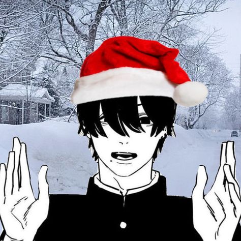 Csm Christmas Matching Icons, Csm Christmas Icon, Csm Christmas, Matching Christmas Pfps, Chainsaw Man Christmas, Christmas Pfp Matching, Xmas Pfp, Avatar Theme, Christmas Pfp