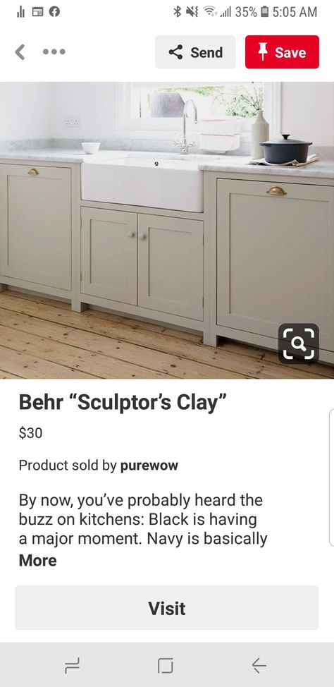 Behr Sculptor Clay Cabinets, Sculptors Clay Behr, Cabinet Colors Behr, Behr Cabinets Paint Colors, Behr Sculptor Clay Paint, Sculptor Clay Behr, Behr Kitchen Cabinets Colors, Behr Cabinet Paint, Behr Sculptor Clay