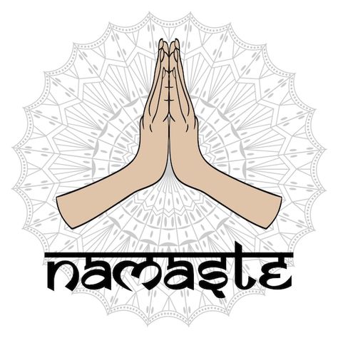 Namaskar Hands, Namaste Hands, Namaste Art, Arts Ideas, Mandala Art, Fine Arts, Namaste, Premium Vector, Welcome Back