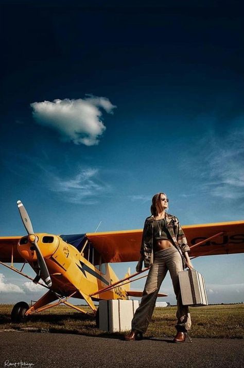 Angry Bull, Airplane Style, Cap And Gown Pictures, Pinup Photoshoot, Small Airplanes, Plane Photos, Senior Portraits Girl, Sci Fi Girl, Graphic Design Images