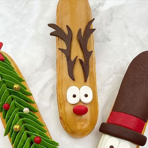 World of Eclairs on Instagram: "Christmas eclairs🎄💫 Christmas is my favorite time of the year because there is so much magic in the air (almost rhymed it😄)💫 And making Christmas eclairs is always special for me, because during this time there is a little bit more inspiration around us than usual❤️🙏 #pastryarts #eclair #éclair #eclairs #choux #chouxpastry #pastryart #dessertsofinstagram #dessertgram #inspirationfood #christmasfood #christmasideas #dessertpic #instafoodpic #pastrychef #homebakers #frenchpastry #bakingclass #worldofeclairs" Christmas Eclairs, Magic In The Air, Baking Classes, Choux Pastry, Pastry Art, Instagram Christmas, 2023 Christmas, French Pastries, Eclairs