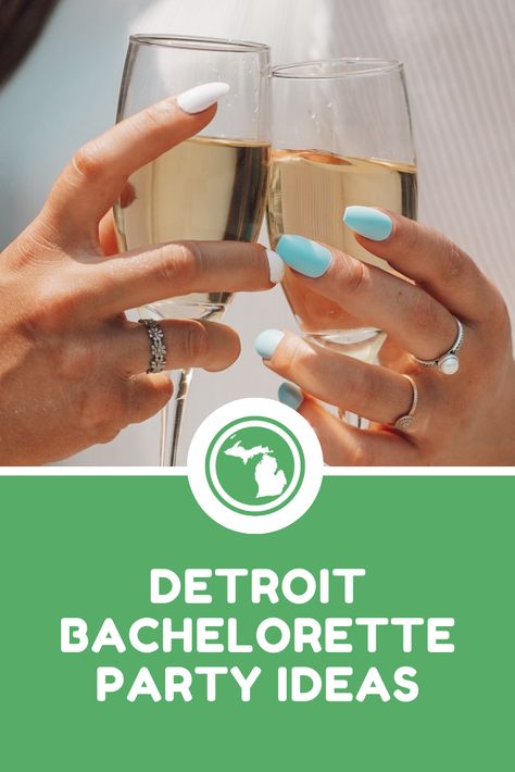 Plan the perfect Detroit bachelorette party for the bride-to-be in your life with our bachelorette party ideas blog post. Detroit Bachelorette Party, Michigan Bachelorette Party, Michigan Day Trips, Bachelorette Party Activities, Fall In Michigan, Western Michigan, Uber Ride, Michigan Wedding Venues, Big Party