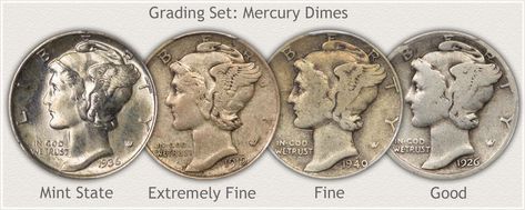 How Much is a Mercury Dime Worth? (1916-1945 Price Chart) Valuable Dimes, Coin Collection Value, Silver Coins Worth, Old Coins Price, Old Coins Value, Rare Pennies, Valuable Pennies, Penny Values, Silver Dimes